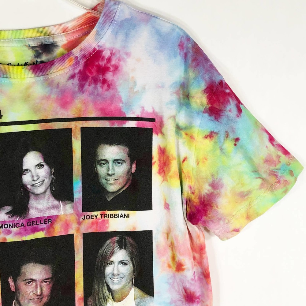 Pivot Pivot Tie Dye Womens‎ XS Tee Friends Handmade Shirt Ross Rachel Pink 124 - Picture 6 of 10